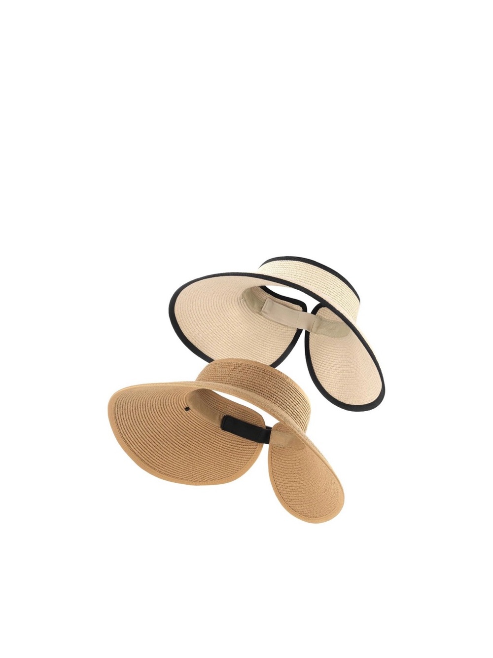 Women’s Wide Brim Sun Visor - Beige and Tan